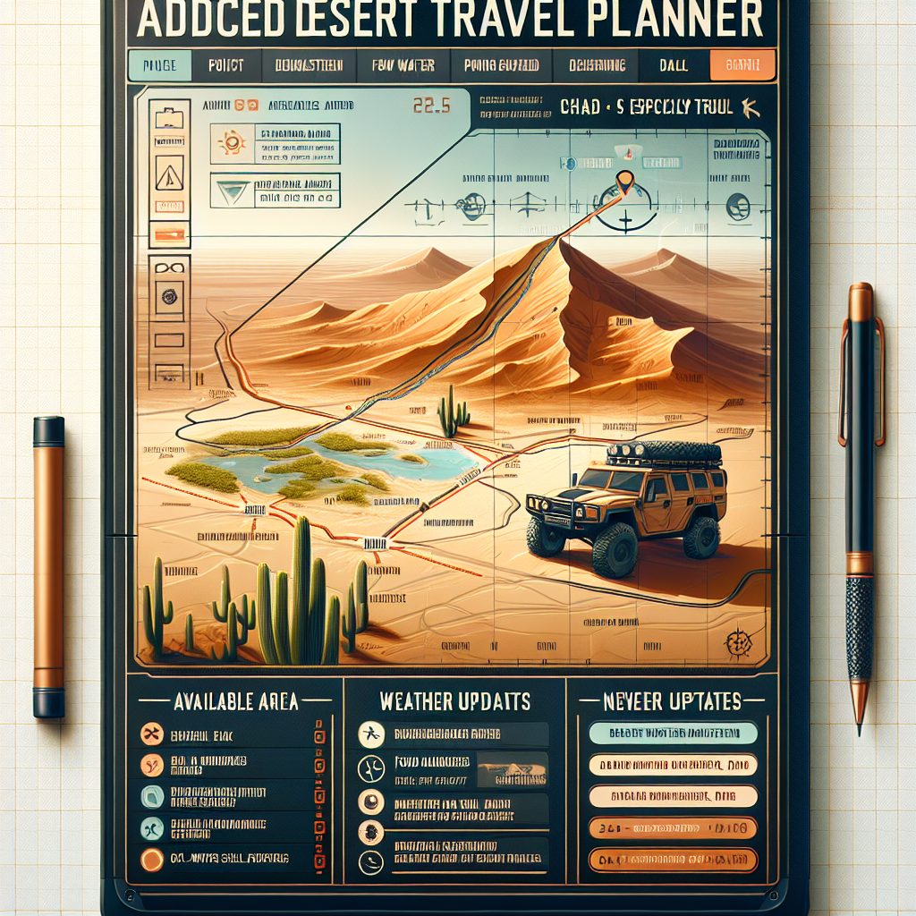 Advanced Desert Travel Chad Planner For Remote Trips