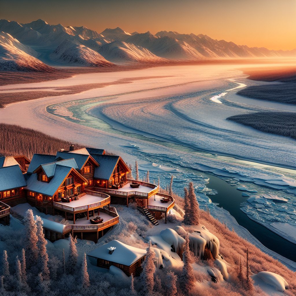 Alaska Frozen Ridge Villas Overlooking Ice Landscapes