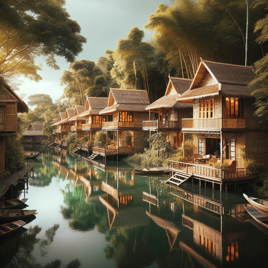 Cambodia Bamboo Reflection Villas Along Quiet Rivers