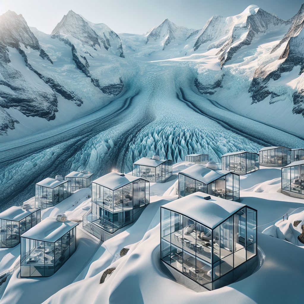 Chamonix Glacier Glass Villas Facing Snow Peaks