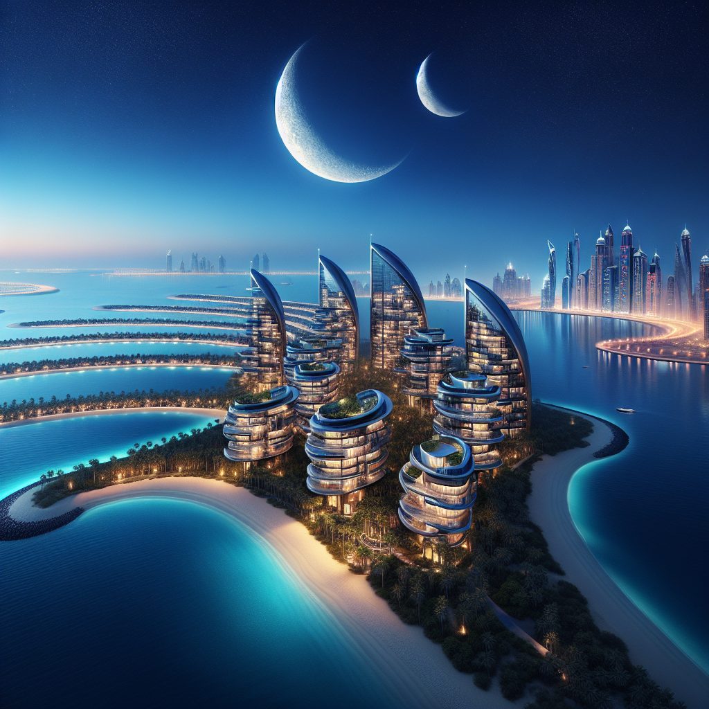 Dubai Crescent Moon Villas Overlooking Palm Shoreline