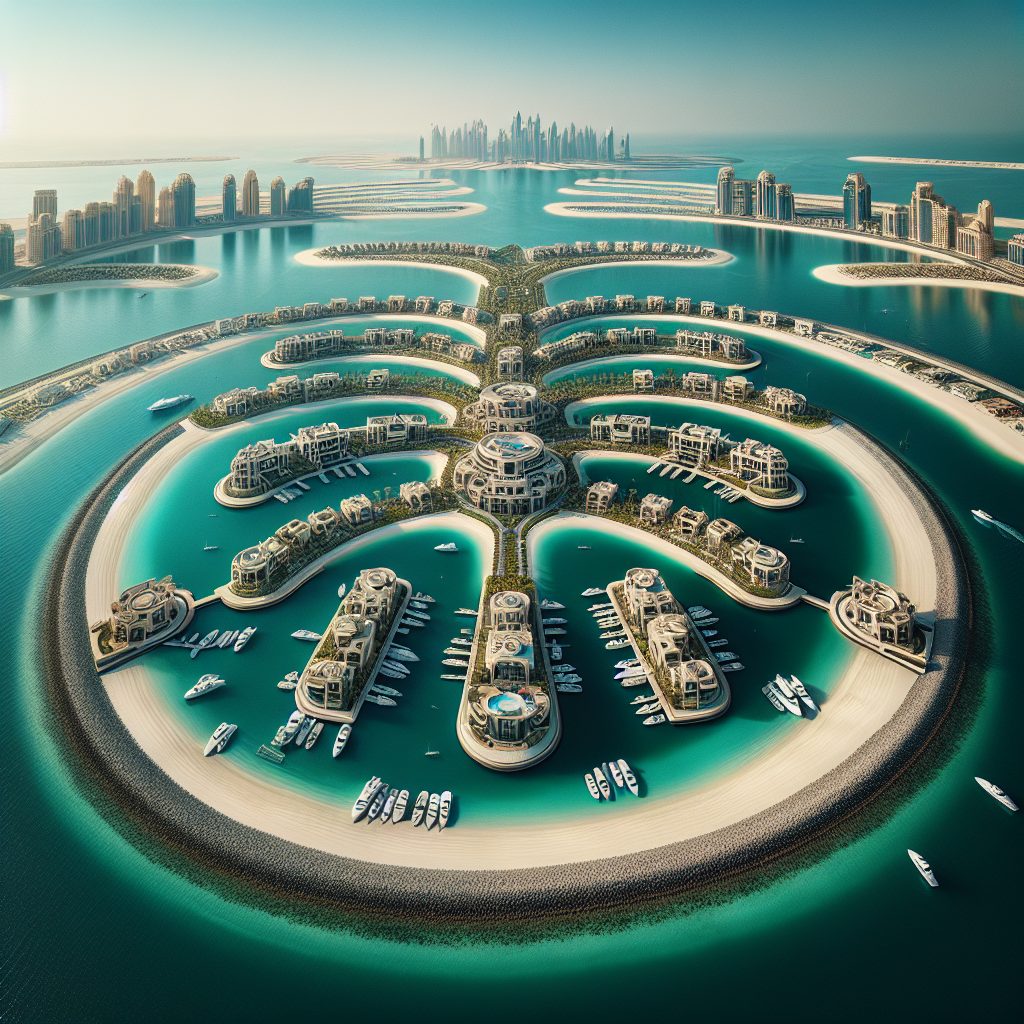 Dubai Palm Ring Villas with Private Marina Access