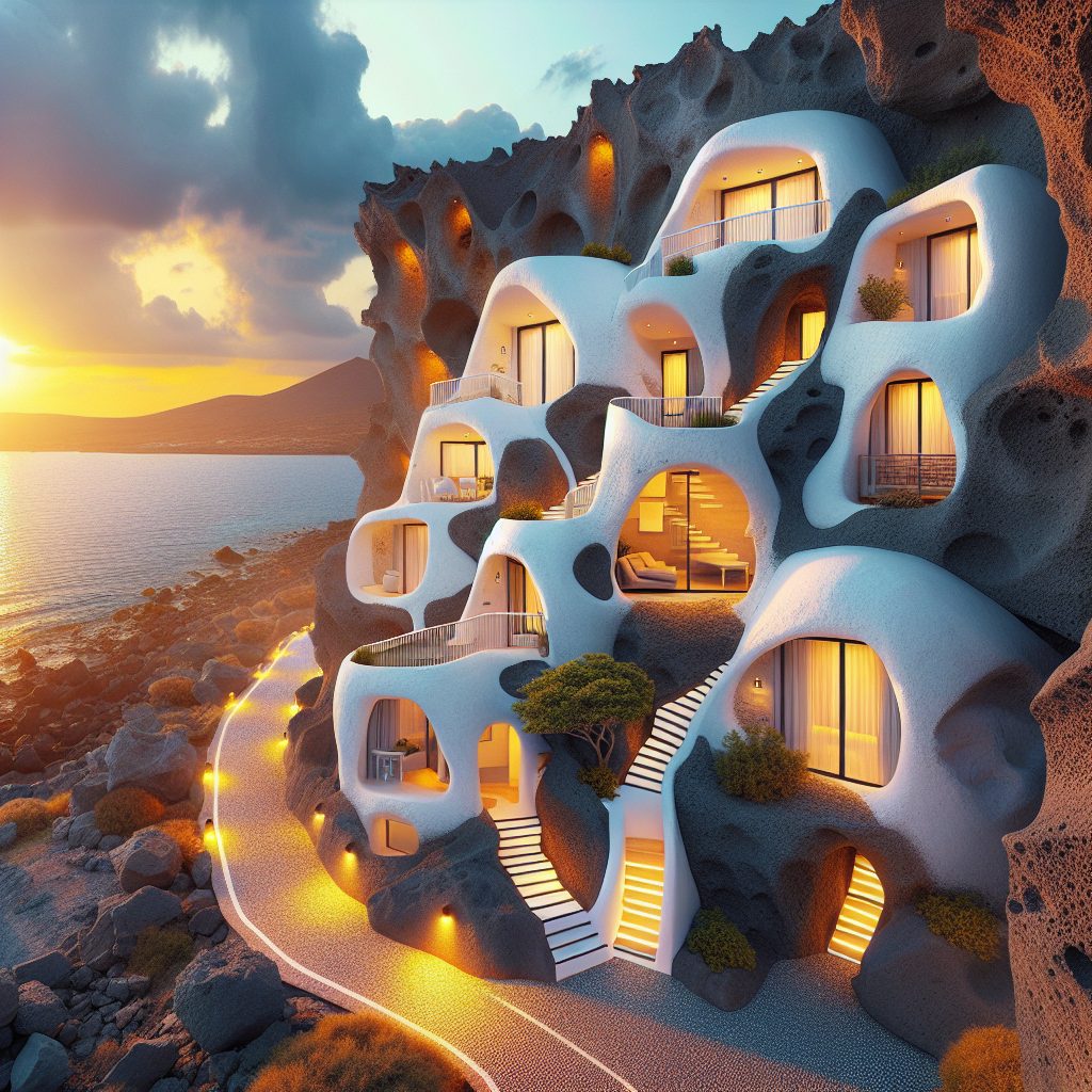 Greece Volcanic Cave Villas Carved into Rock