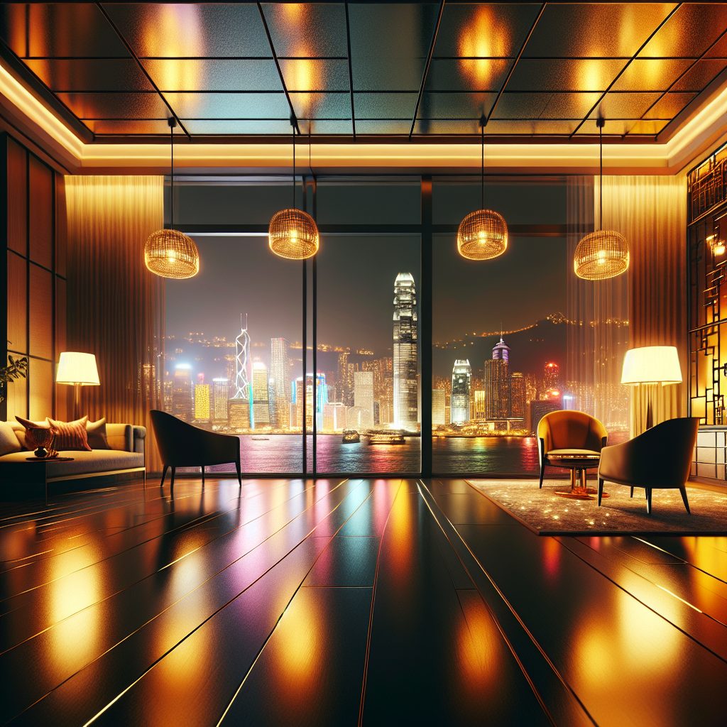 Hong Kong Harbor Light Rooms Reflecting City Nights