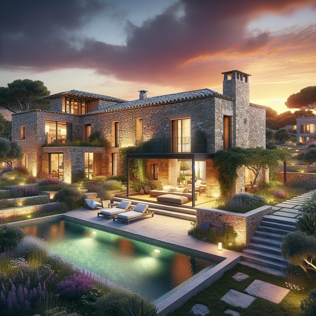 Ibiza Tranquil Stone Villas with Sunset Facing Patios
