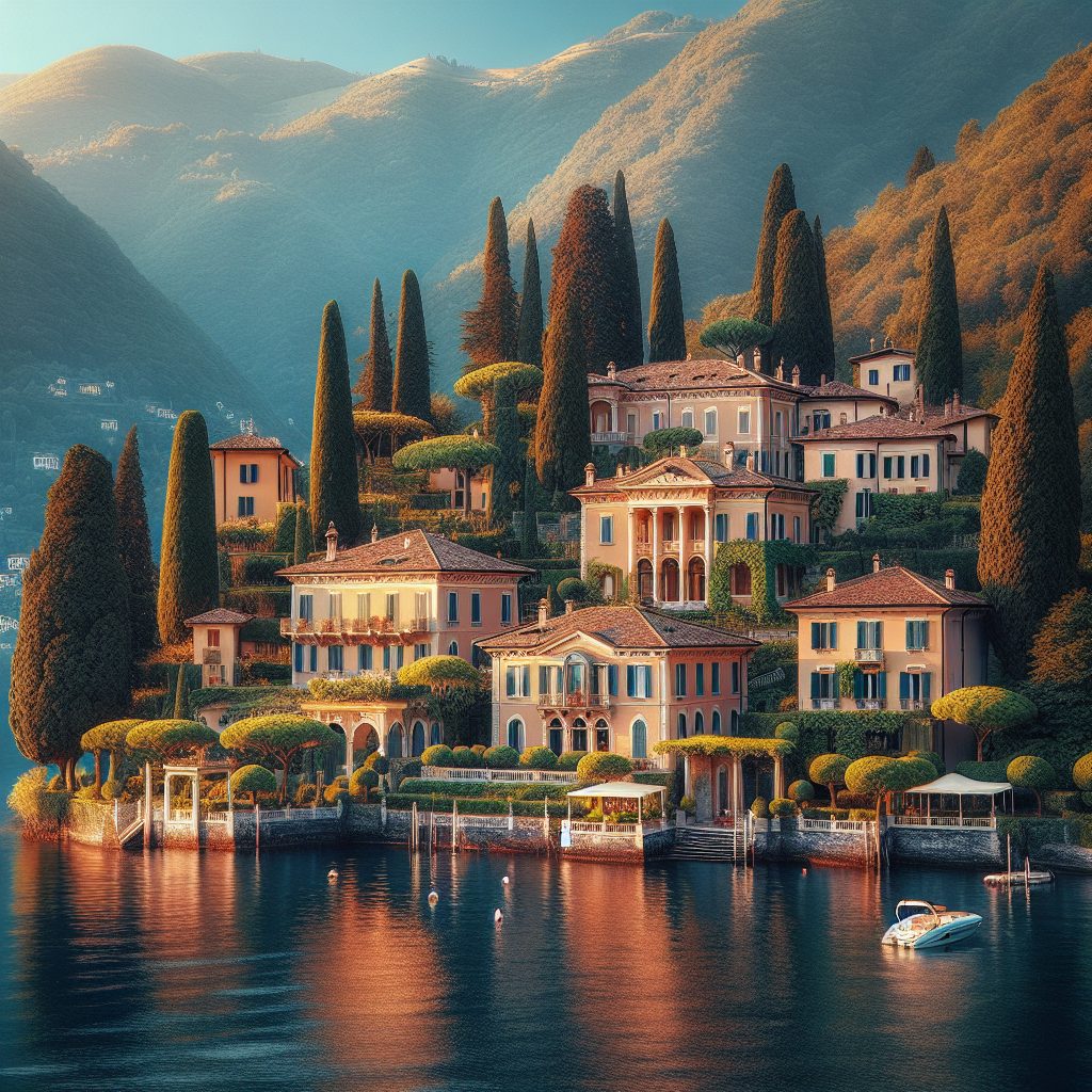 Lake Como Regal Vista Villas with Reflective Water Views