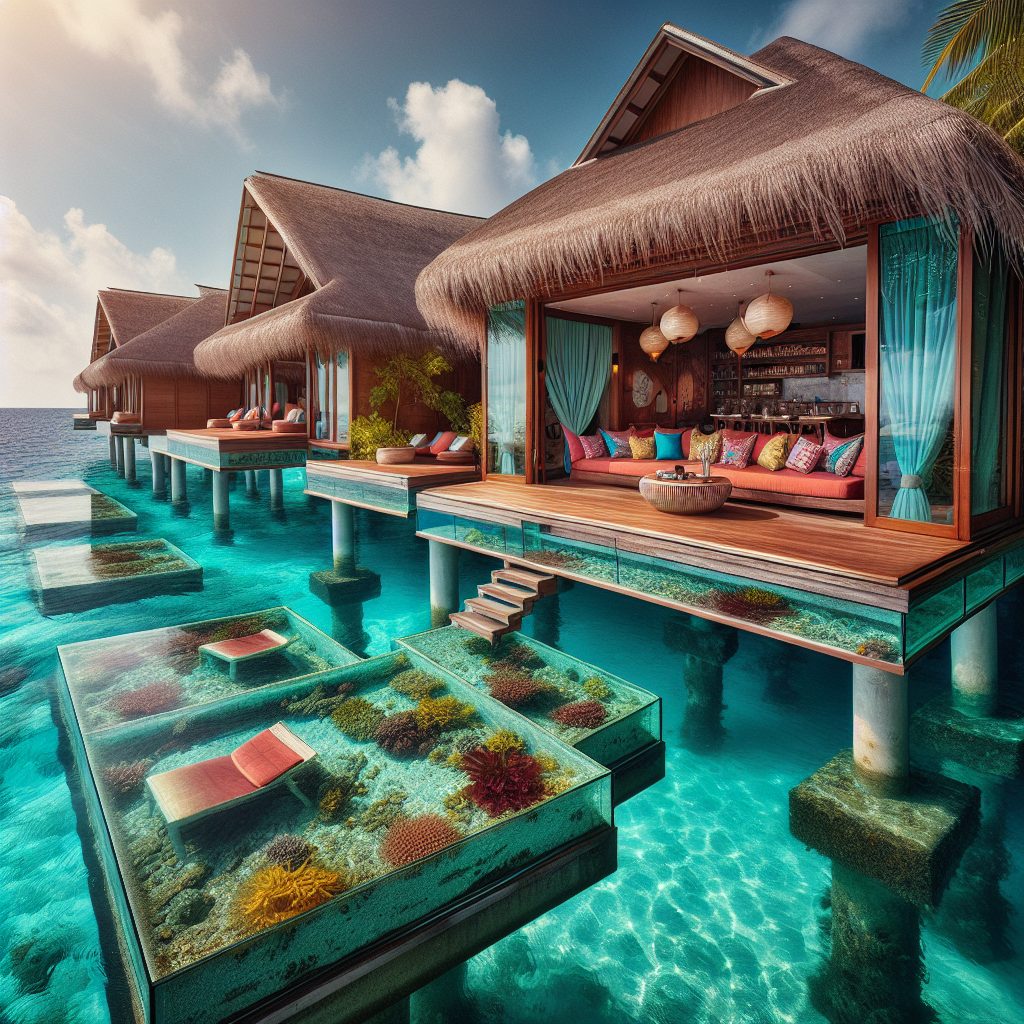 Maldives Azure Haven Villas Featuring Glass Bottom Lounges