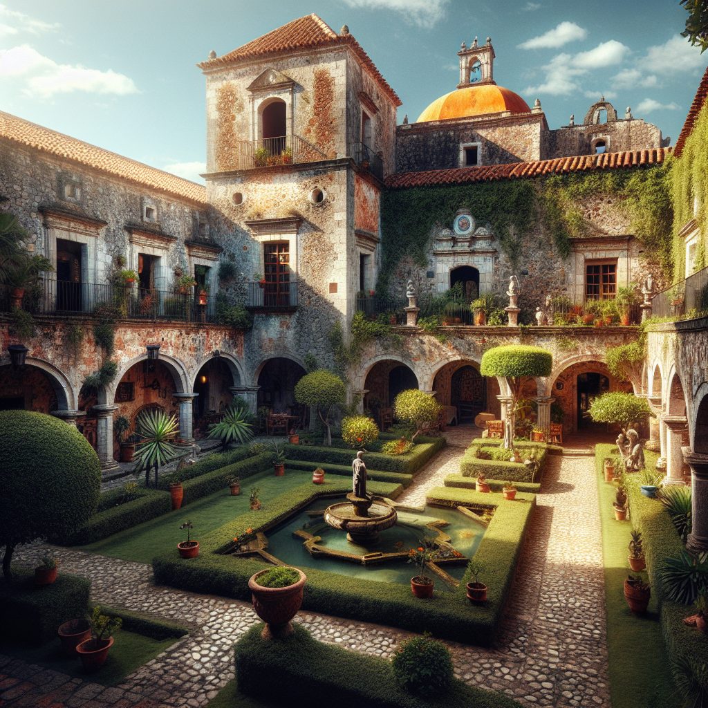 Mexico Colonial Hacienda Villas with Courtyard Charm