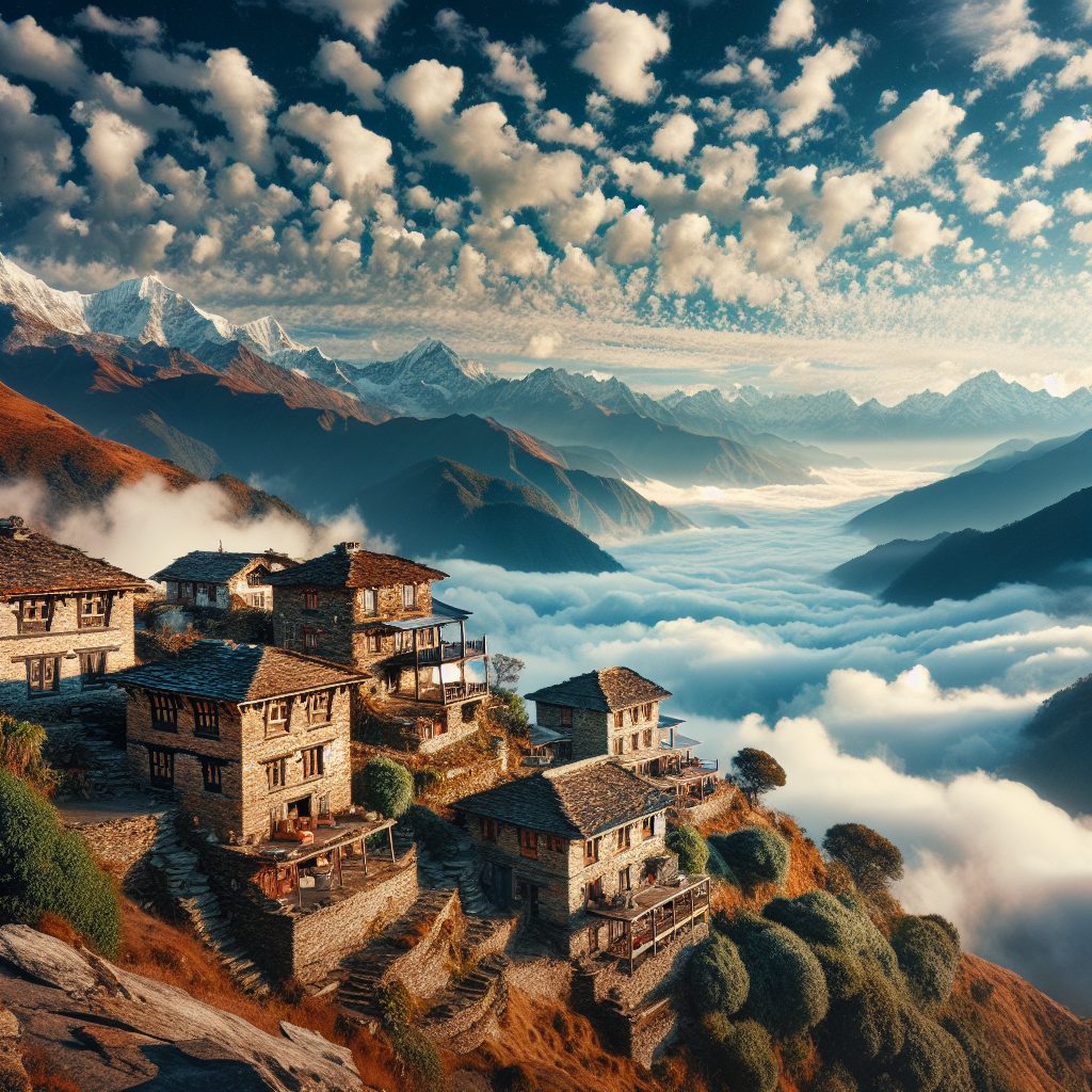 Nepal Skyreach Villas Above Rolling Cloud Fields