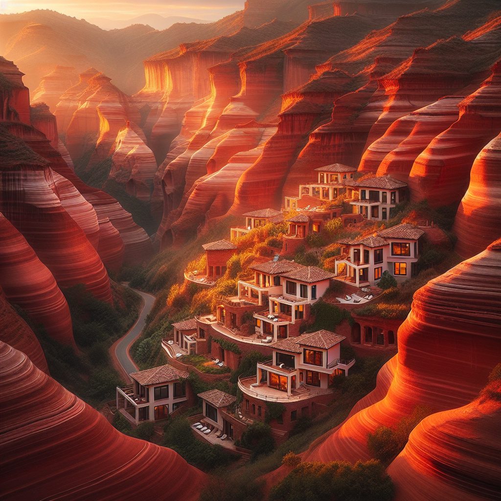 Petra Canyon Glow Villas Amid Red Stone Formations