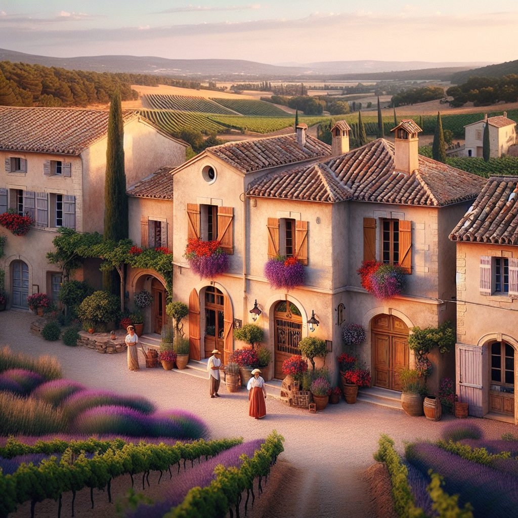 Provence Bloom Essence Villas with Lavender Backdrop
