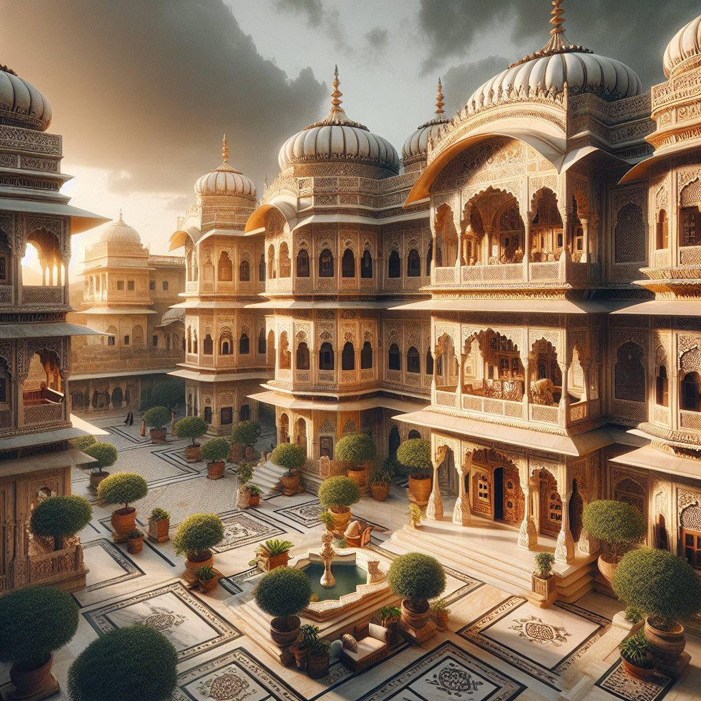 Rajasthan Royal Courtyard Villas with Marble Craft