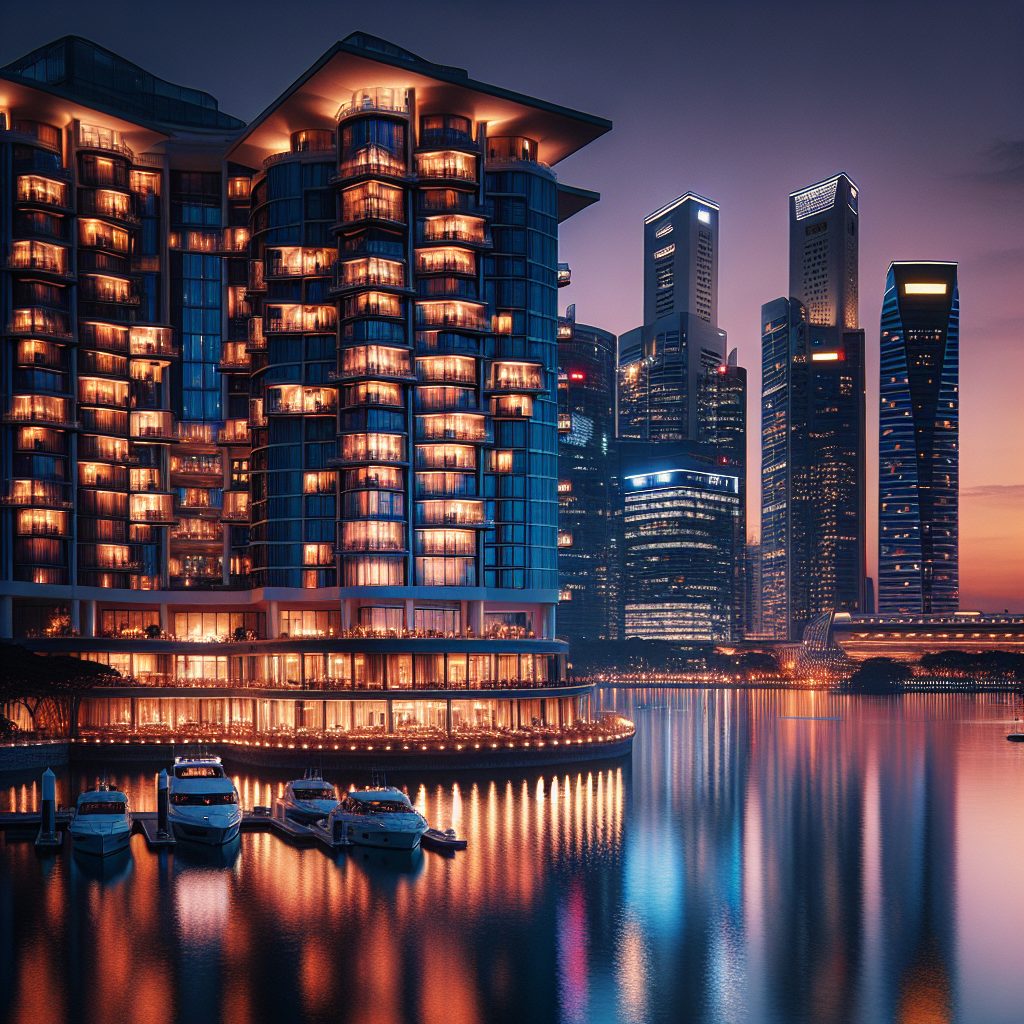 Singapore Bayfront Glow Suites Facing Marina Skyline