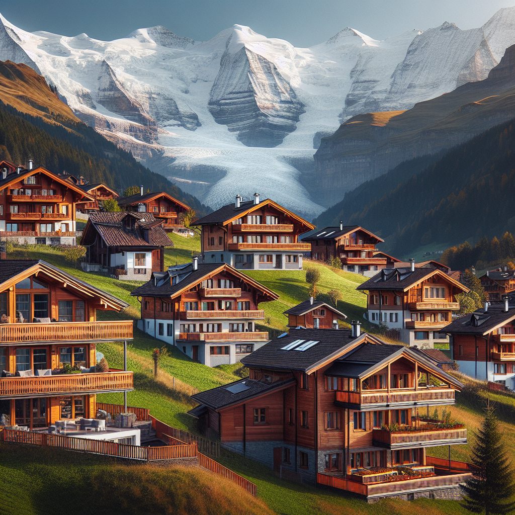 Swiss Alpine Panorama Villas with Glacier Views