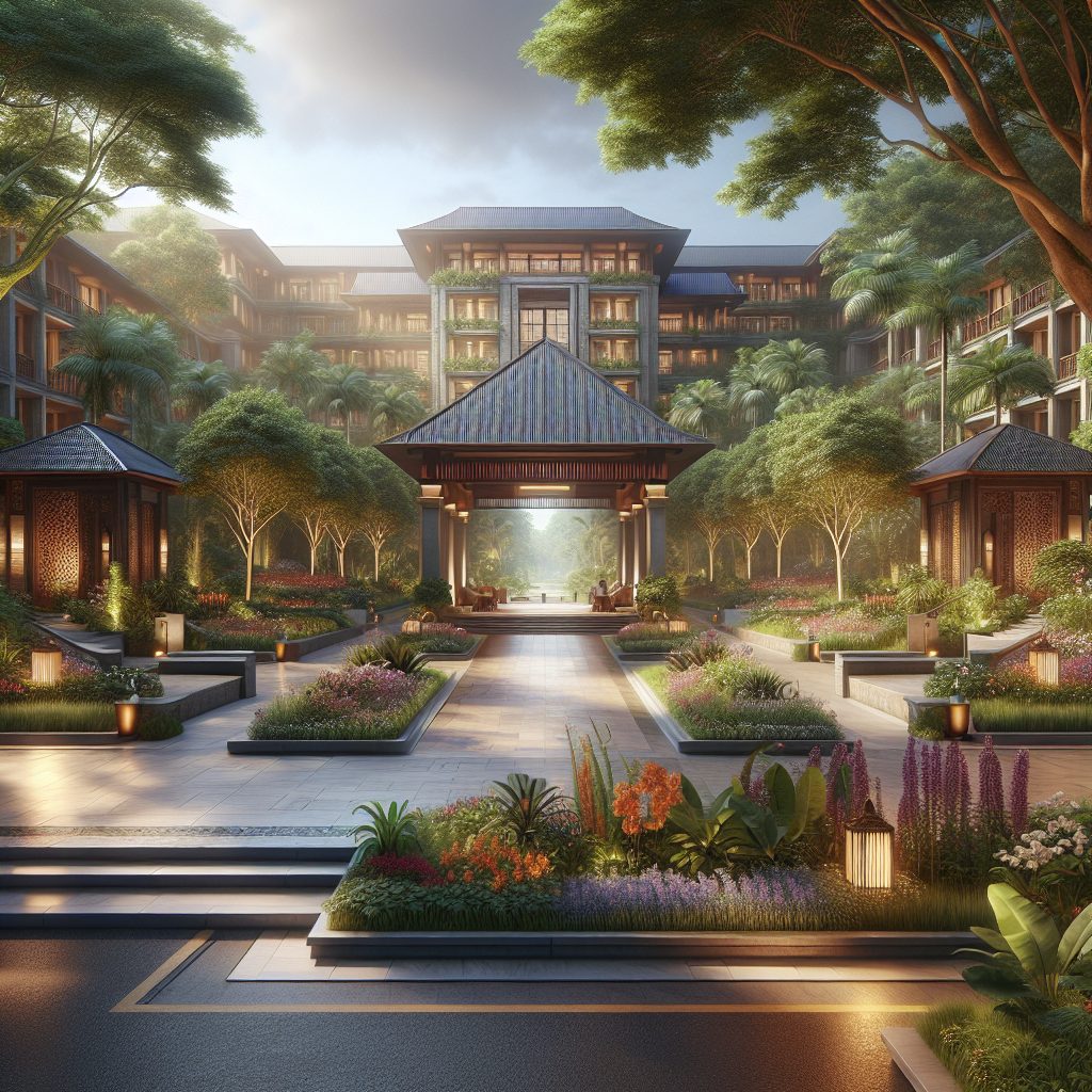 Velvet Grand Resorts With Designer Landscaping and Warm Prestige