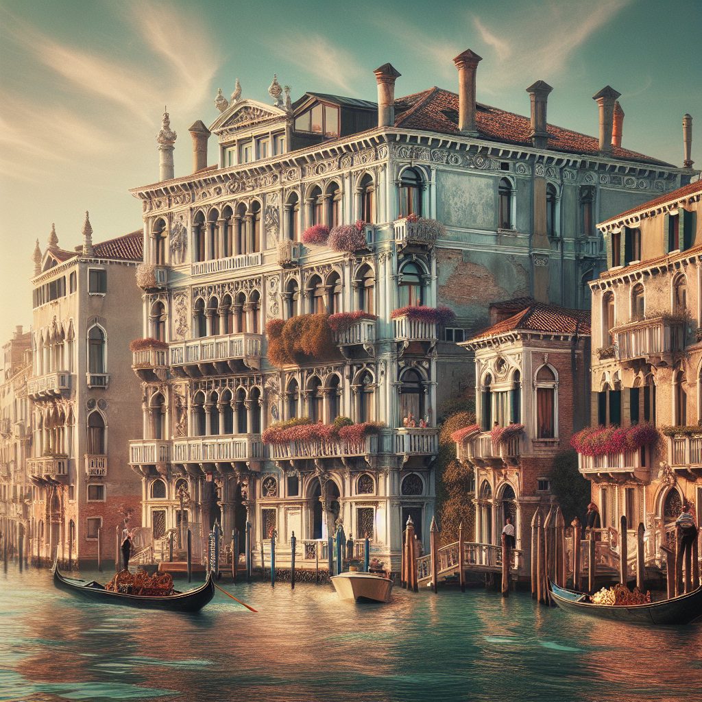 Venice Noble Canal Villas with Historic Facade Charm